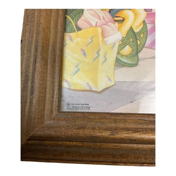 Vintage 1980s Disney Minnie Mouse & Daisy Duck Ice Cream Framed 12x10” - Picture 10 of 12